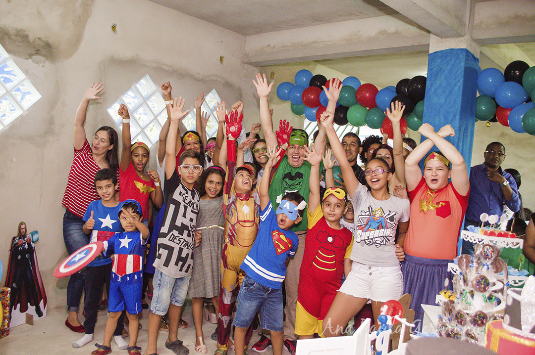 aniversário infantil - vingadores e mulher maravilha