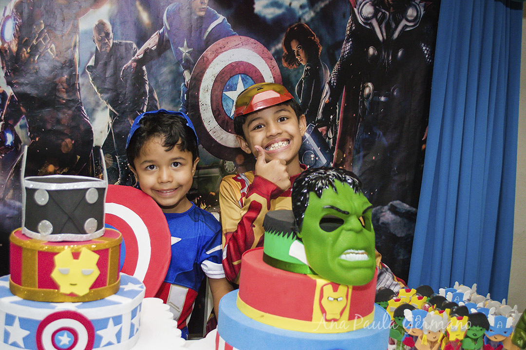 aniversário infantil - vingadores e mulher maravilha