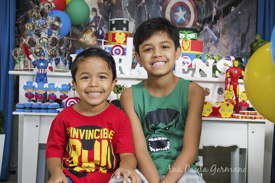 aniversário infantil - vingadores e mulher maravilha