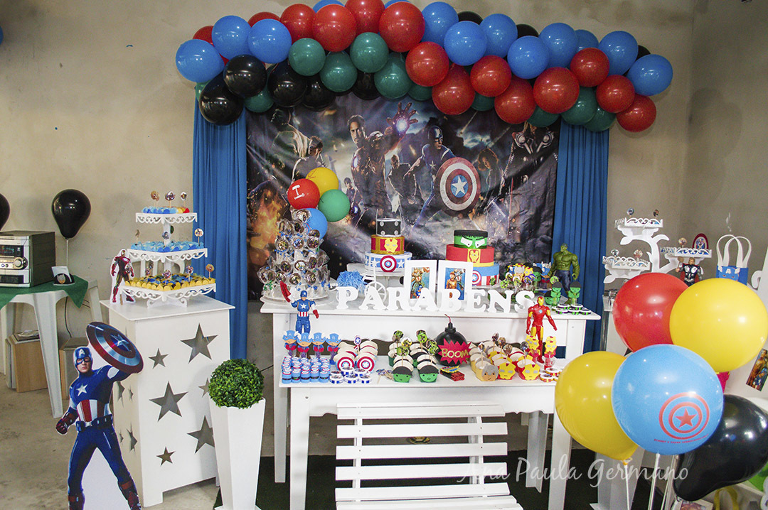 aniversário infantil - vingadores e mulher maravilha