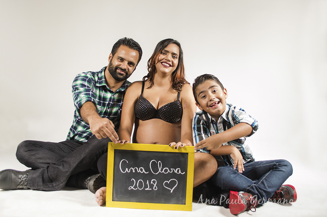 Ensaio Gestante Stúdio com irmão SP 10