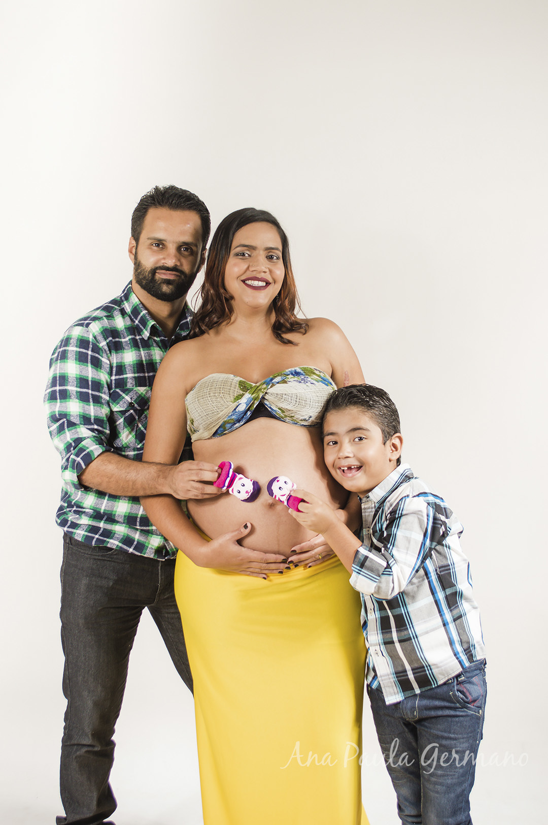 Ensaio Gestante Stúdio com irmão SP 18