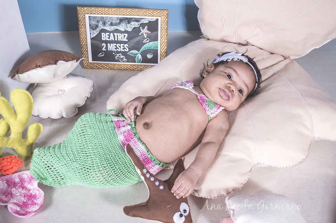 Acompanhamento infantil - 2 meses - Ensaio Fundo do mar