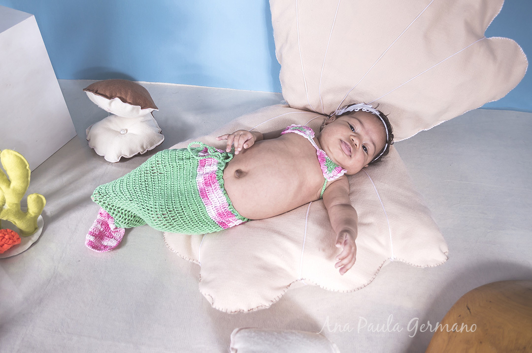 Acompanhamento infantil - 2 meses - Ensaio Fundo do mar