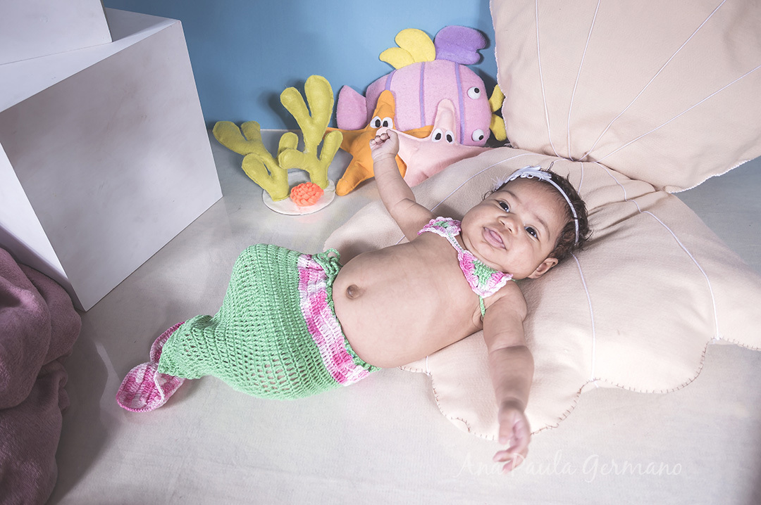 Acompanhamento infantil - 2 meses - Ensaio Fundo do mar