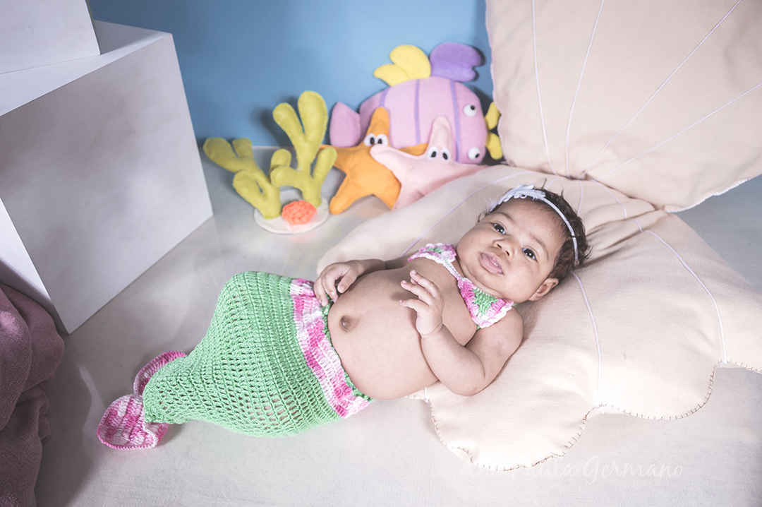 Acompanhamento infantil - 2 meses - Ensaio Fundo do mar