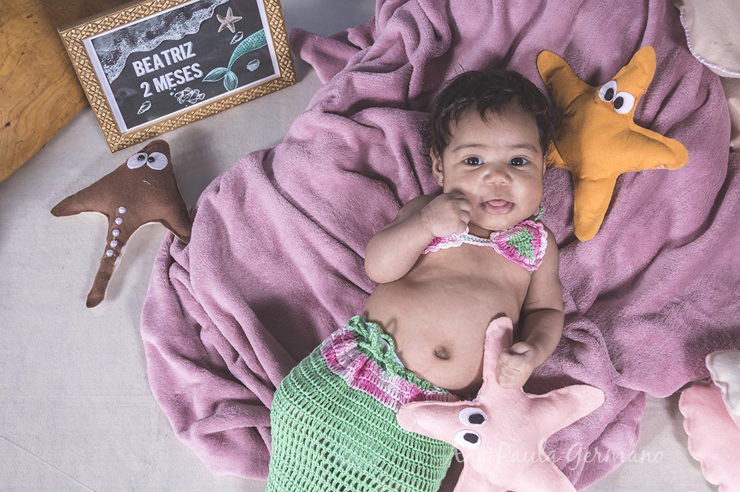 Acompanhamento infantil - 2 meses - Ensaio Fundo do mar