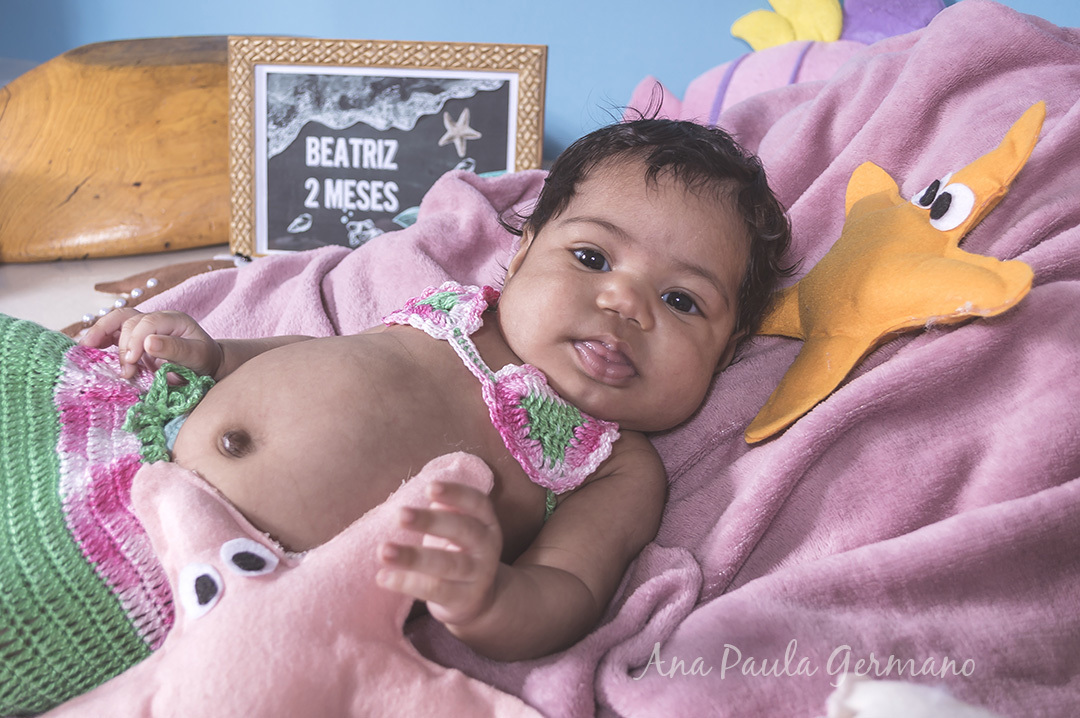 Acompanhamento infantil - 2 meses - Ensaio Fundo do mar