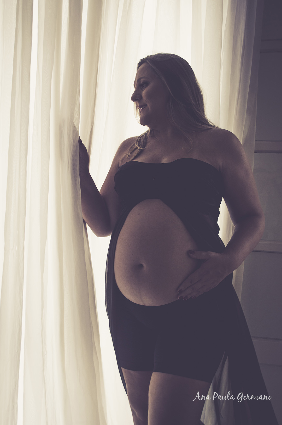 Ensaio Gestante Menina - Ensaio Estúdio