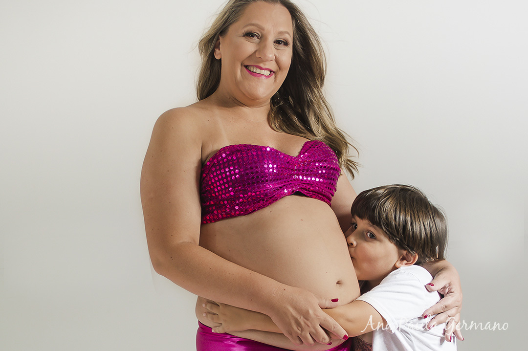 Ensaio Gestante Menina - Ensaio Estúdio