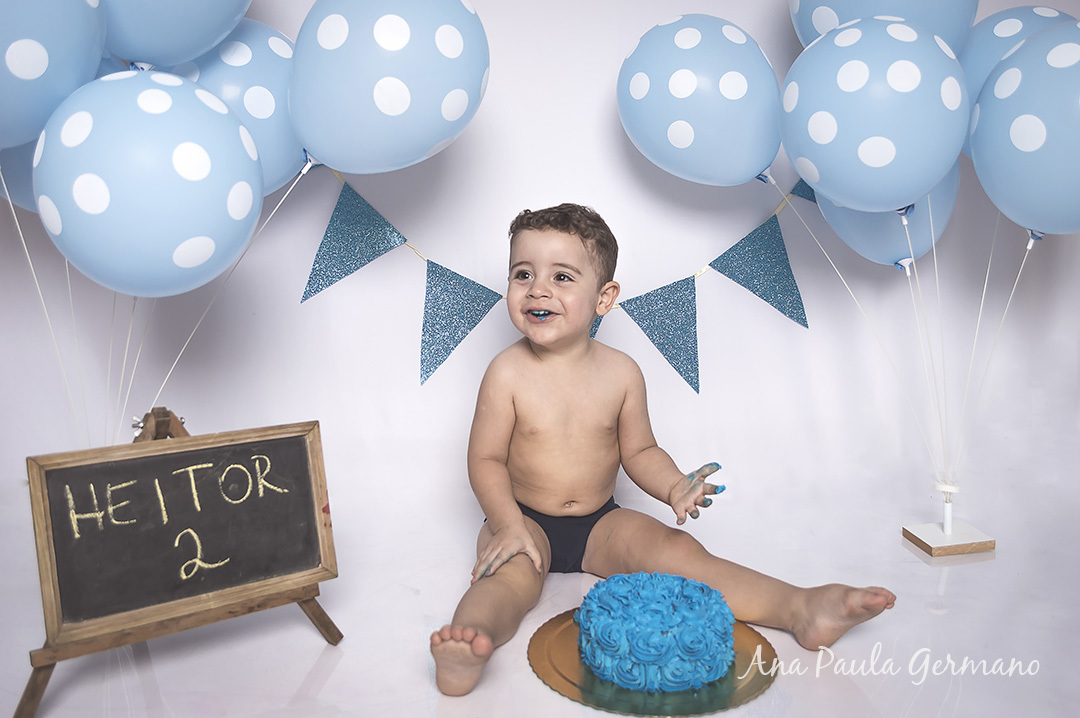 Smash the cake - 2 anos - menino