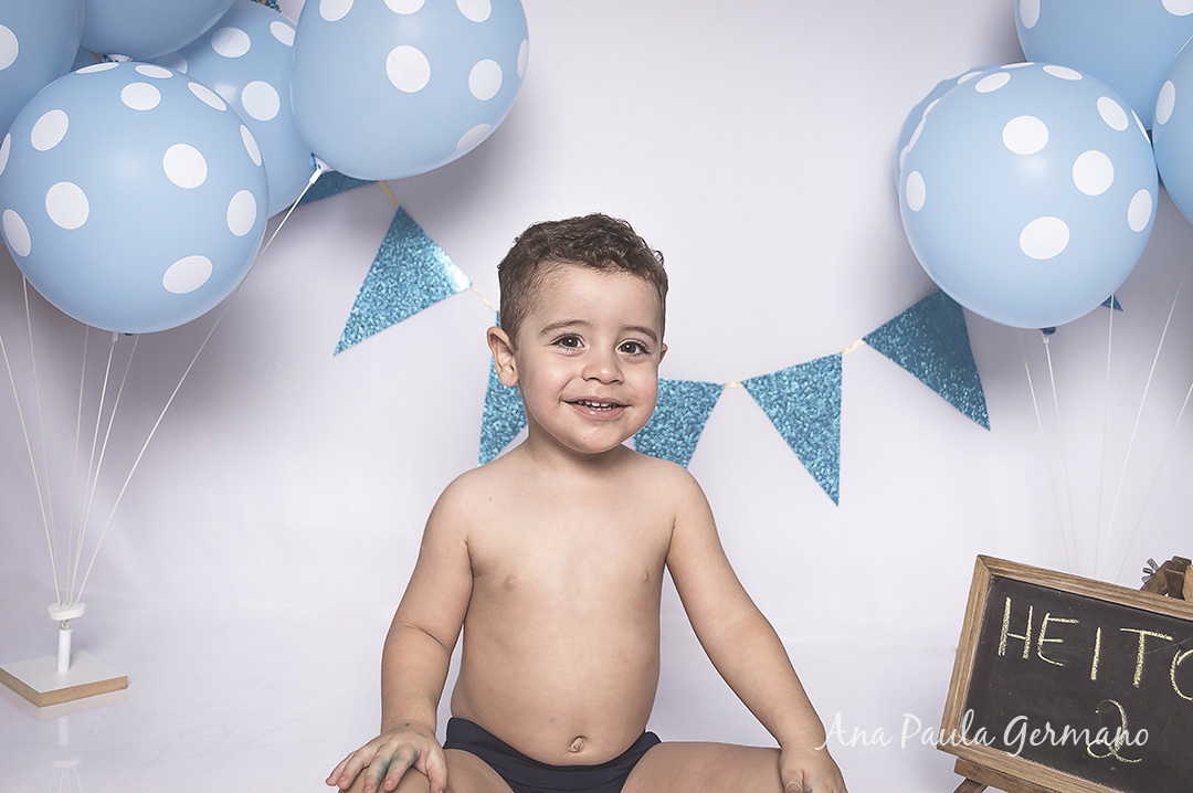 Smash the cake - 2 anos - menino