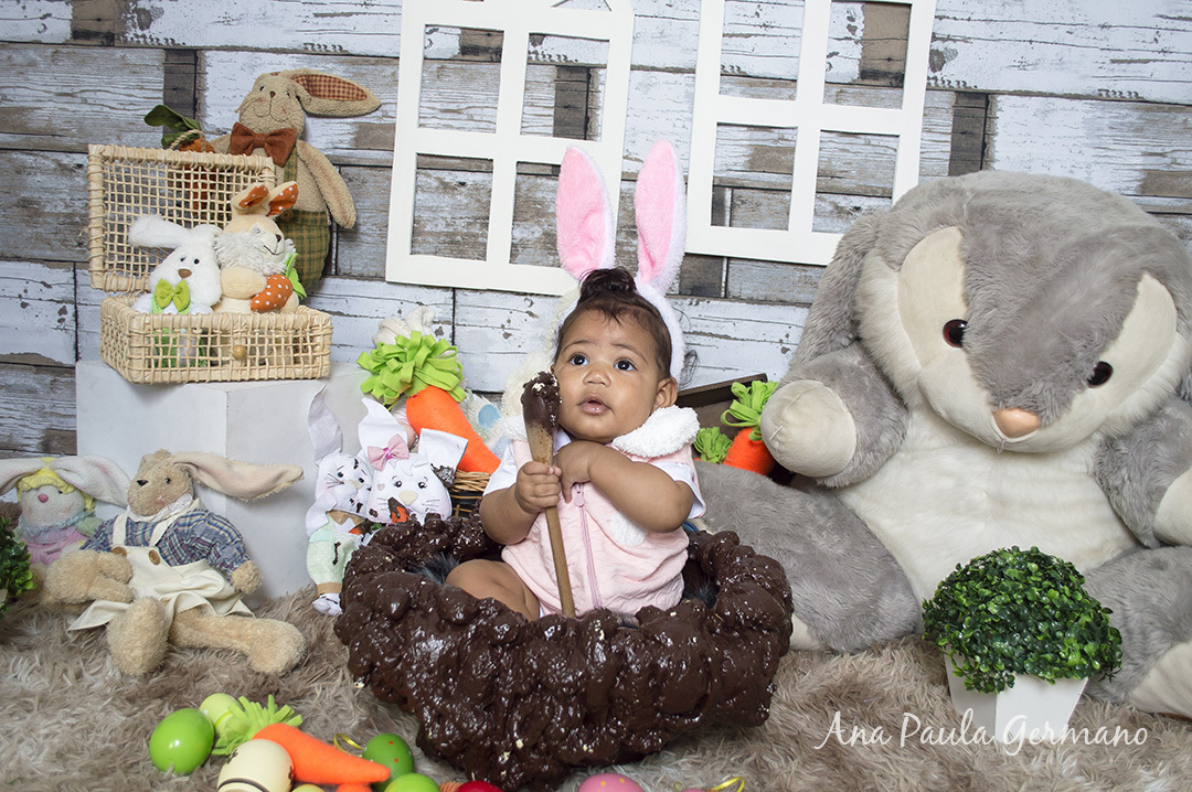 Acompanhamento primeiro ano - 7 meses - ensaio de páscoa