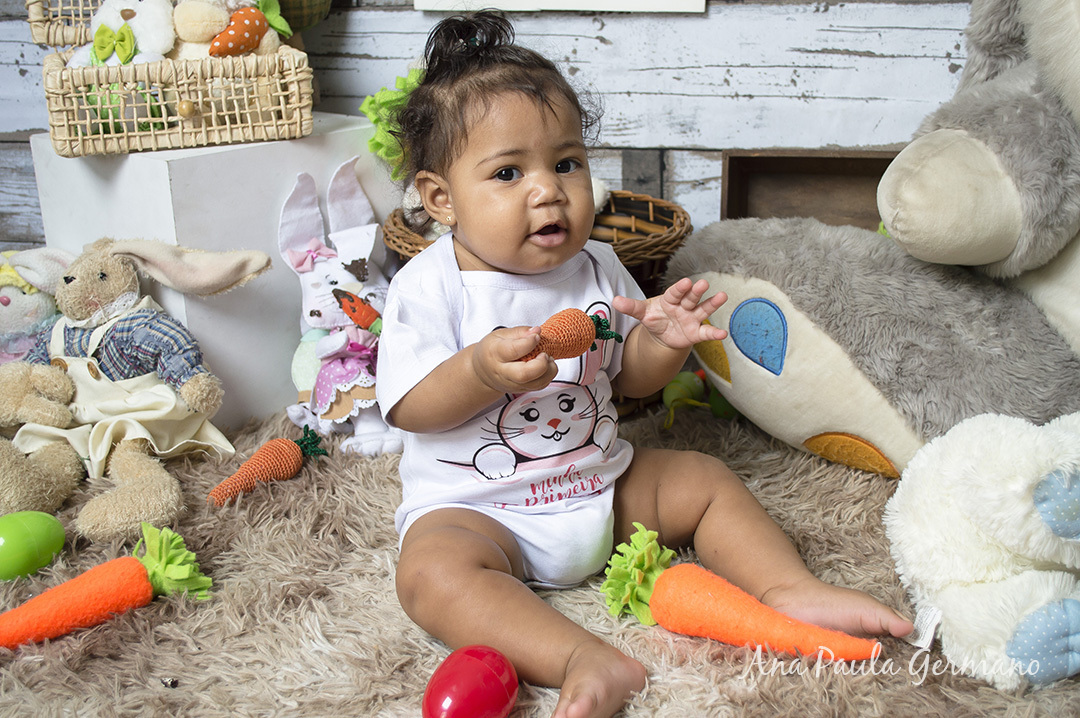 Acompanhamento primeiro ano - 7 meses - ensaio de páscoa