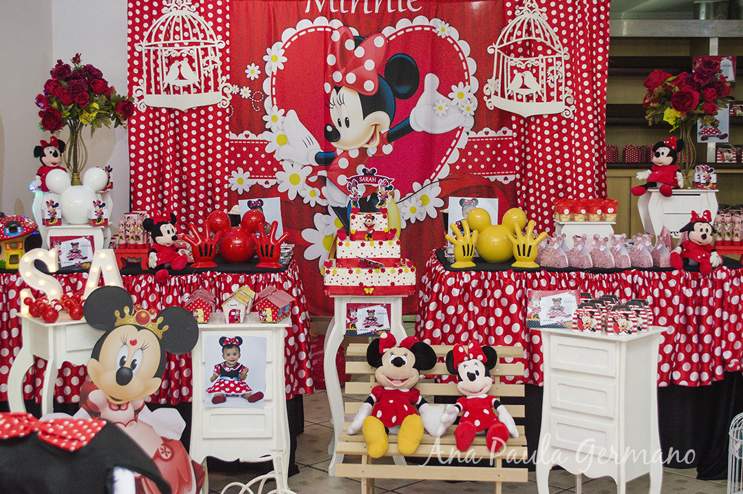 aniversário infantil minnie mouse