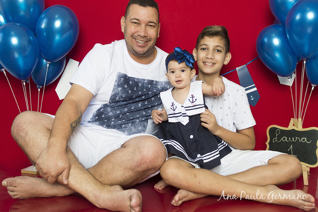 Smash the cake - marinheiro - menina