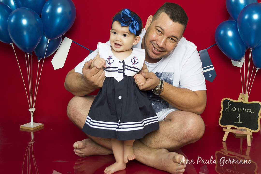 Smash the cake - marinheiro - menina