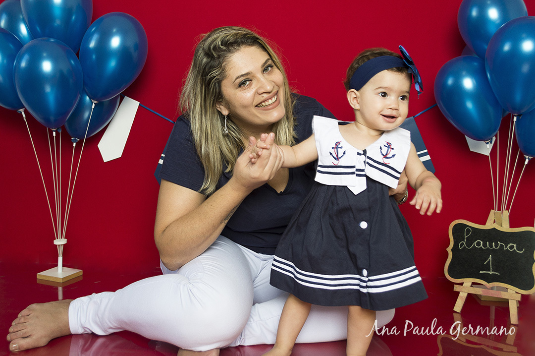 Smash the cake - marinheiro - menina