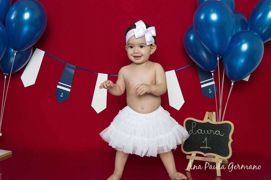 Smash the cake - marinheiro - menina