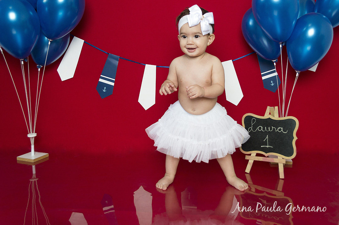 Smash the cake - marinheiro - menina