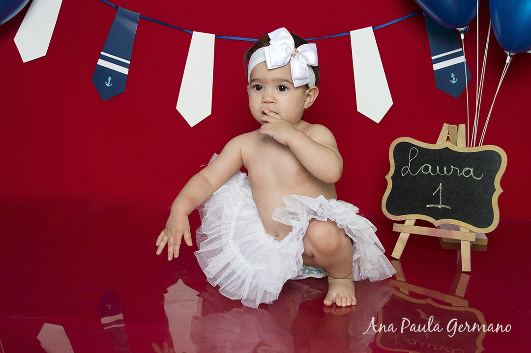 Smash the cake - marinheiro - menina