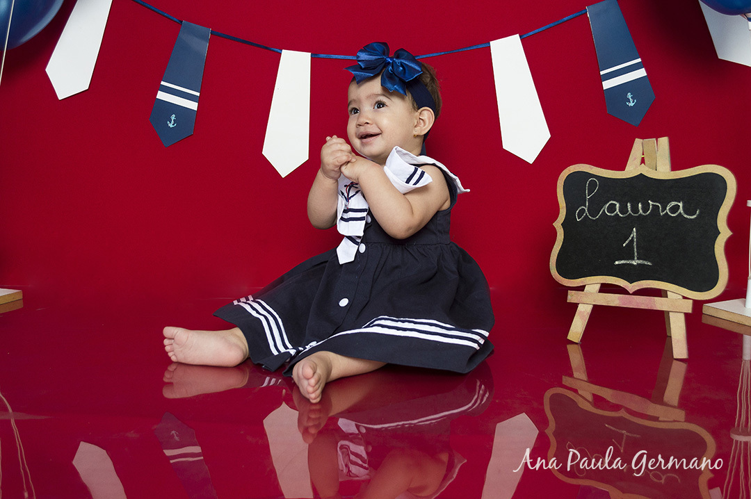 Smash the cake - marinheiro - menina