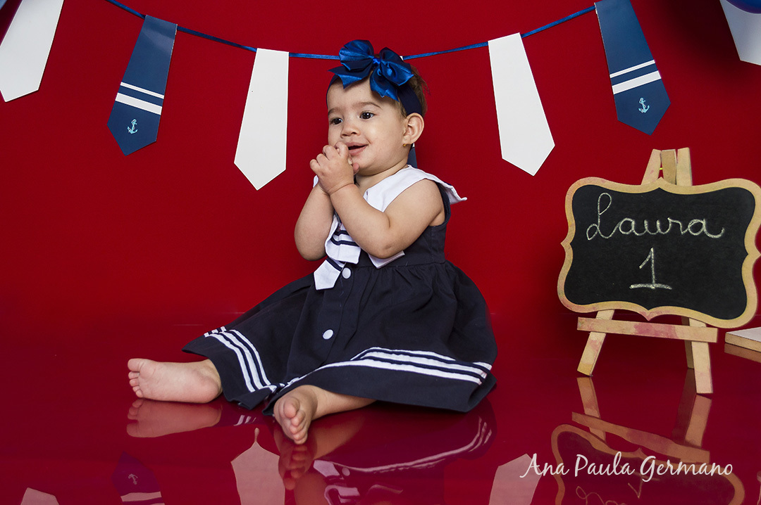 Smash the cake - marinheiro - menina