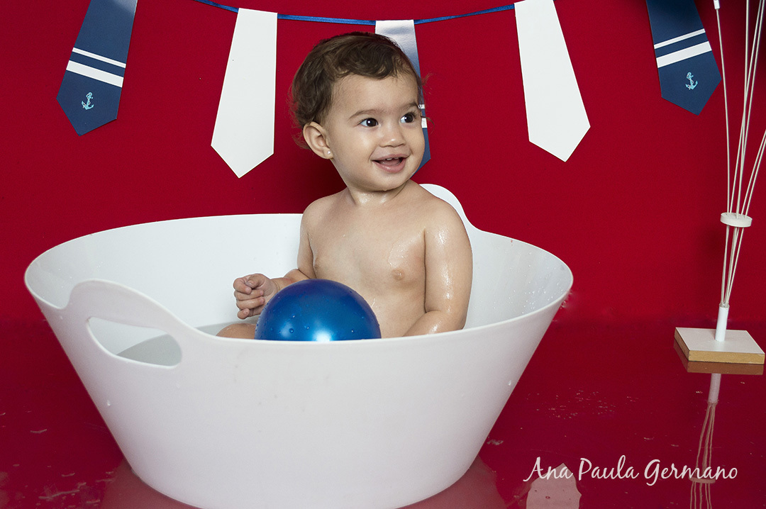 Smash the cake - marinheiro - menina