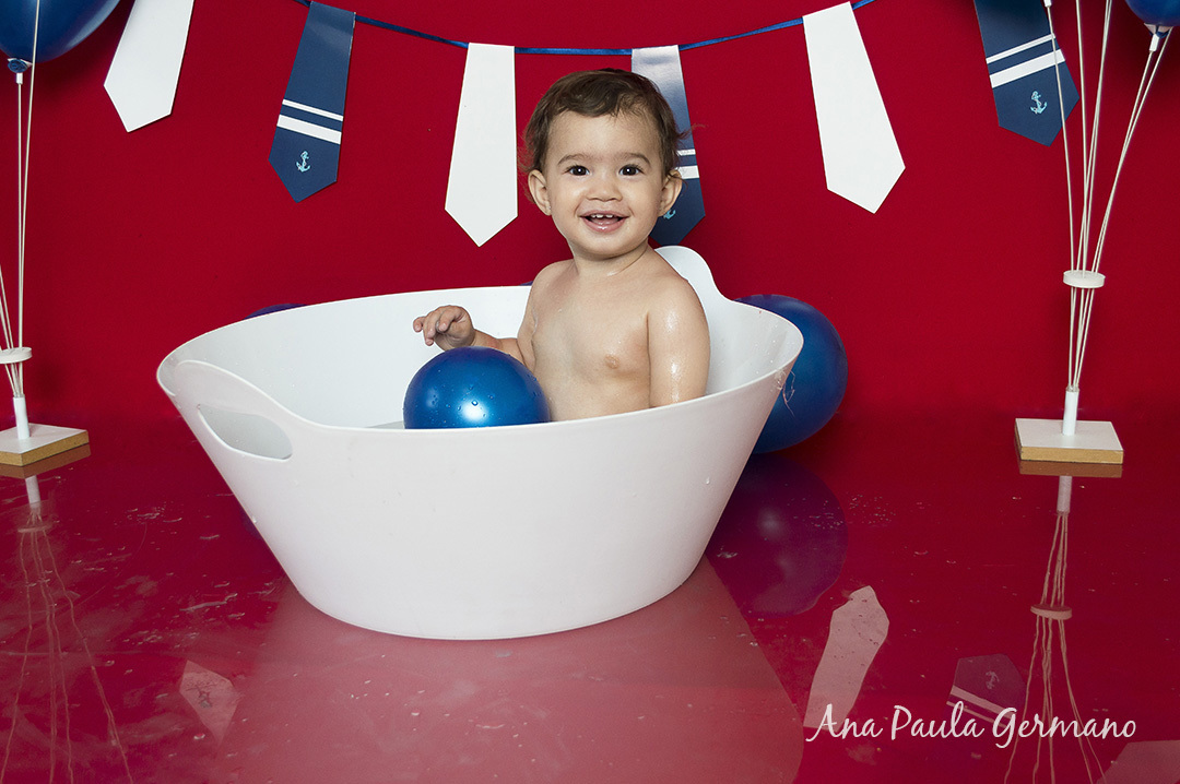 Smash the cake - marinheiro - menina