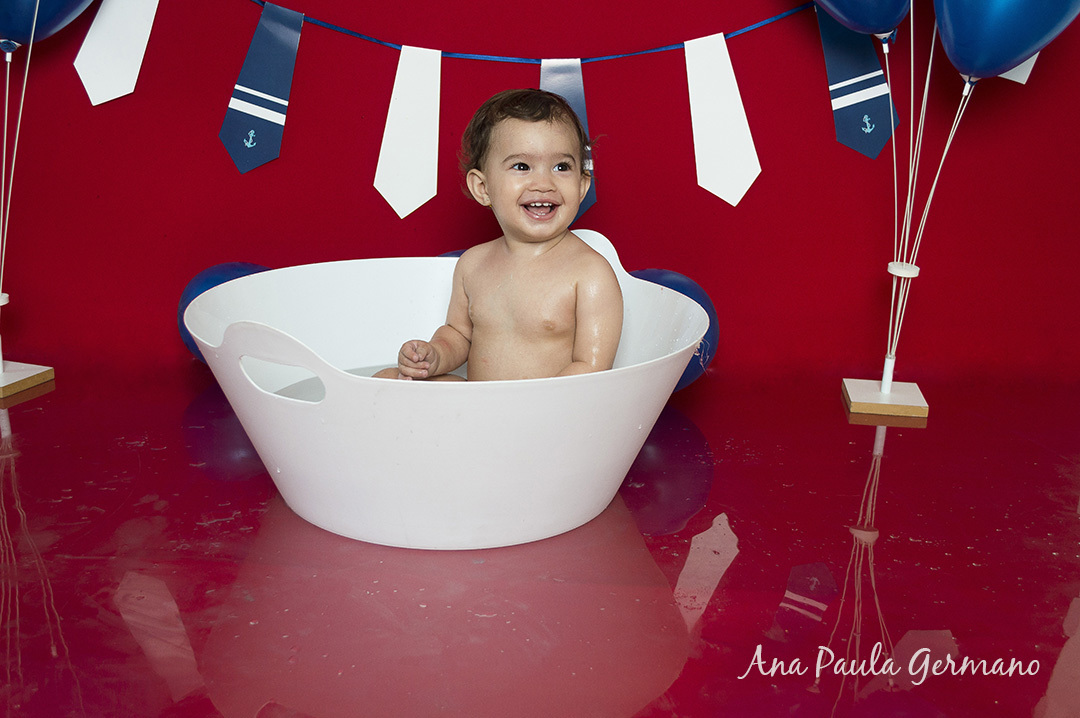 Smash the cake - marinheiro - menina