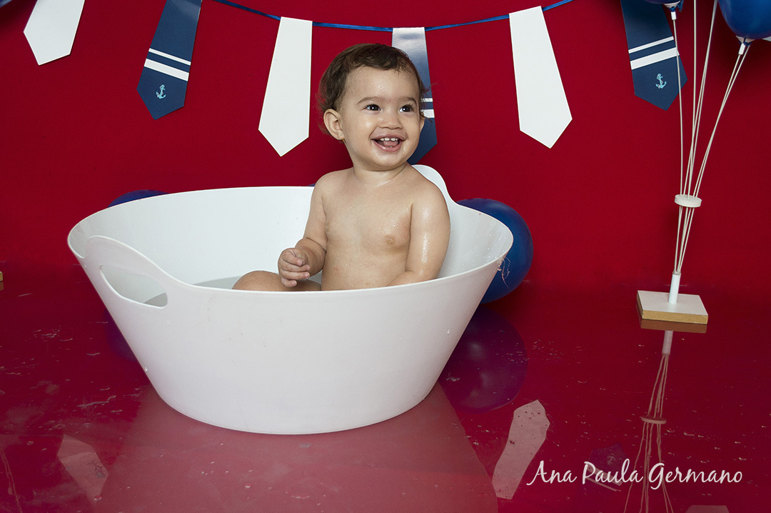 Smash the cake - marinheiro - menina