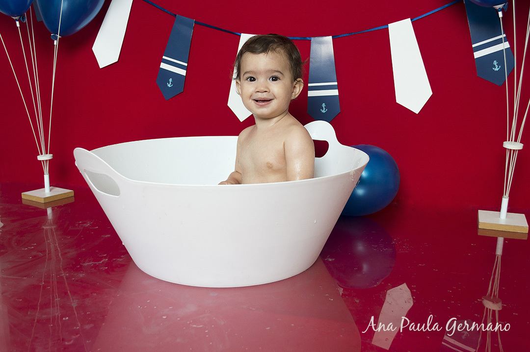 Smash the cake - marinheiro - menina