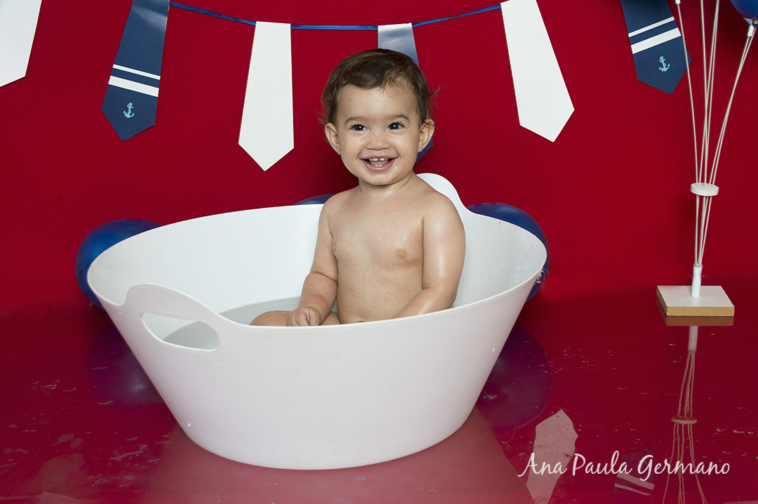 Smash the cake - marinheiro - menina