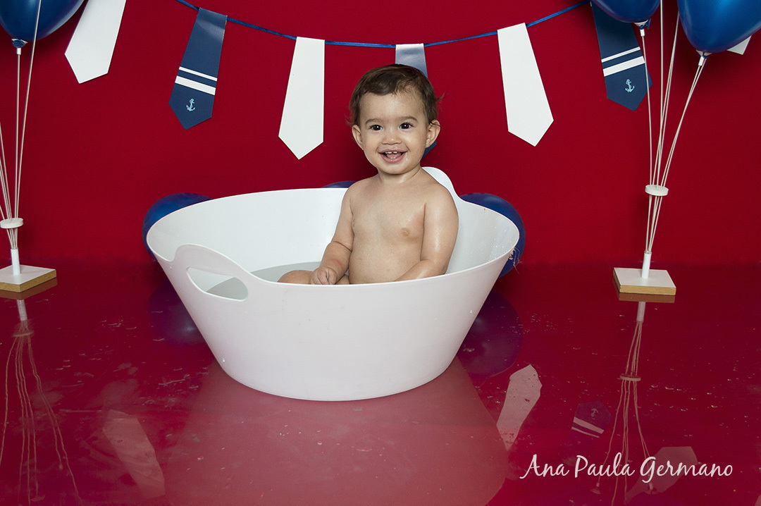 Smash the cake - marinheiro - menina