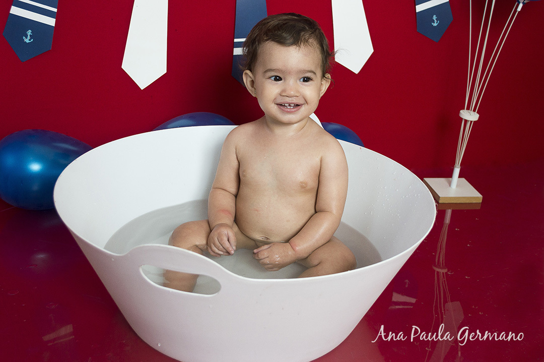 Smash the cake - marinheiro - menina