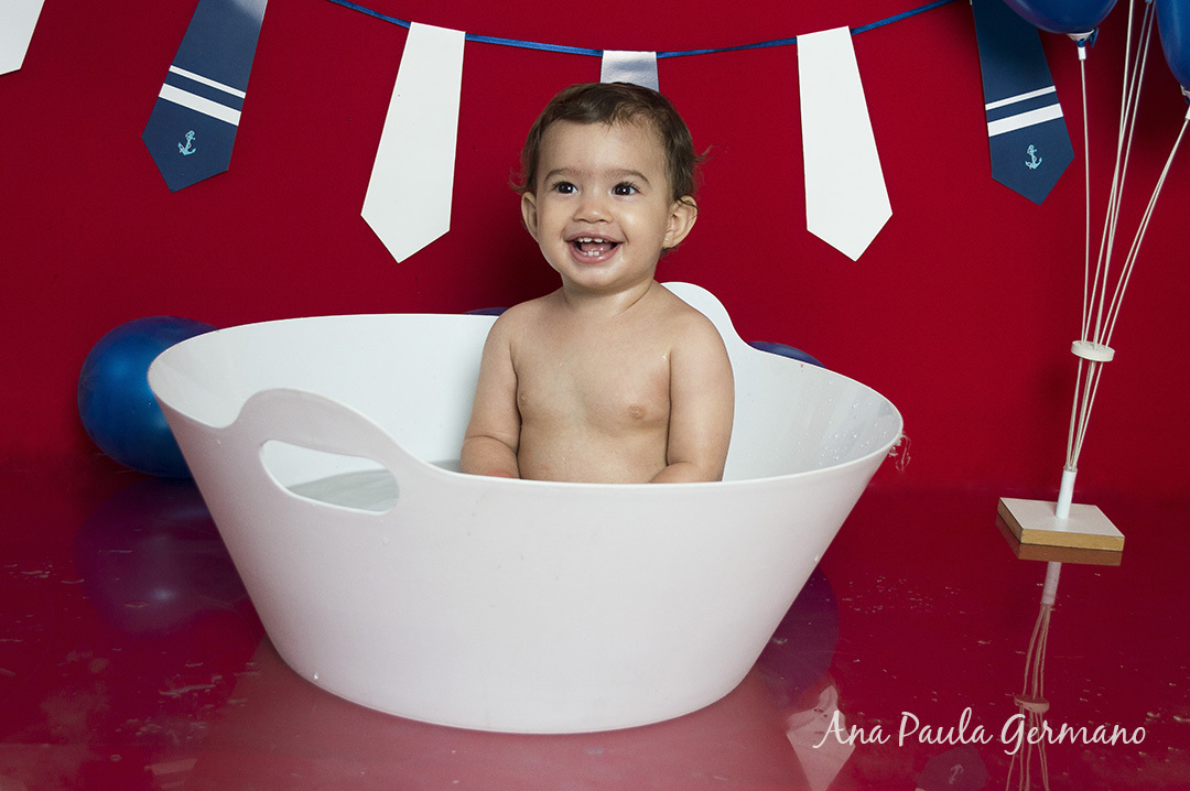 Smash the cake - marinheiro - menina