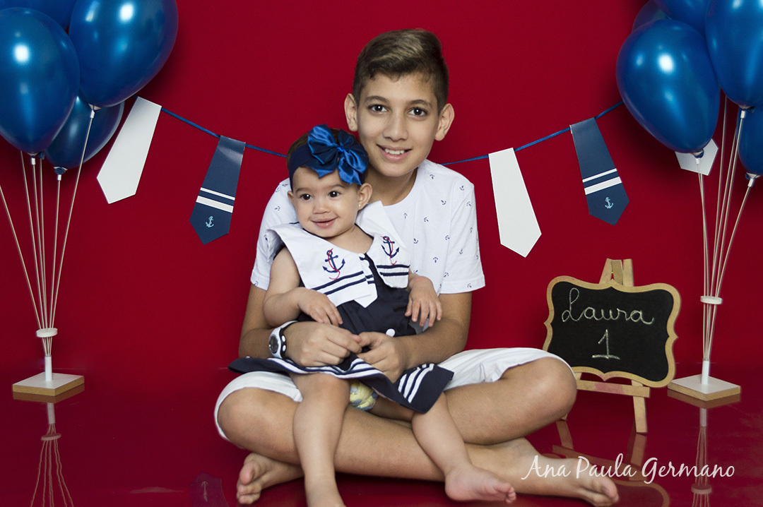 Smash the cake - marinheiro - menina