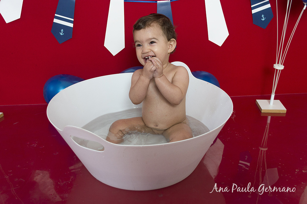 Smash the cake - marinheiro - menina