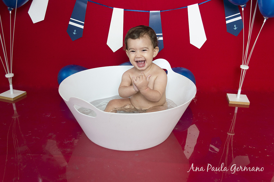 Smash the cake - marinheiro - menina