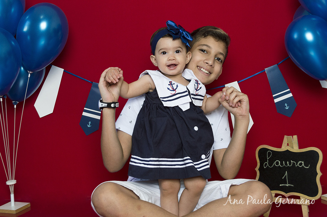 Smash the cake - marinheiro - menina