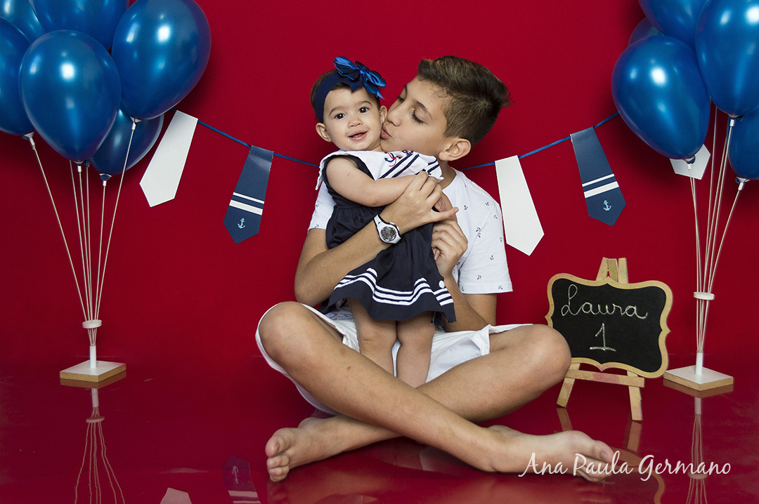 Smash the cake - marinheiro - menina