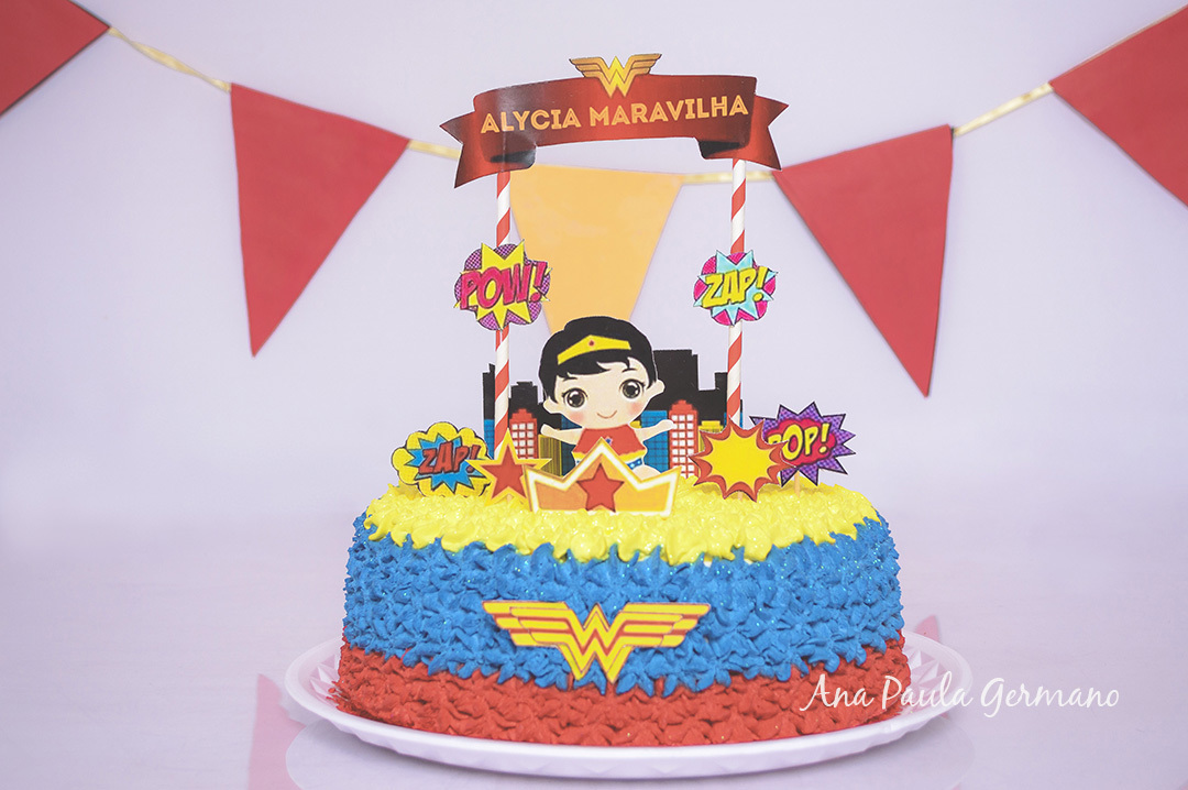 ensaio smash the cake: mulher maravilha 20