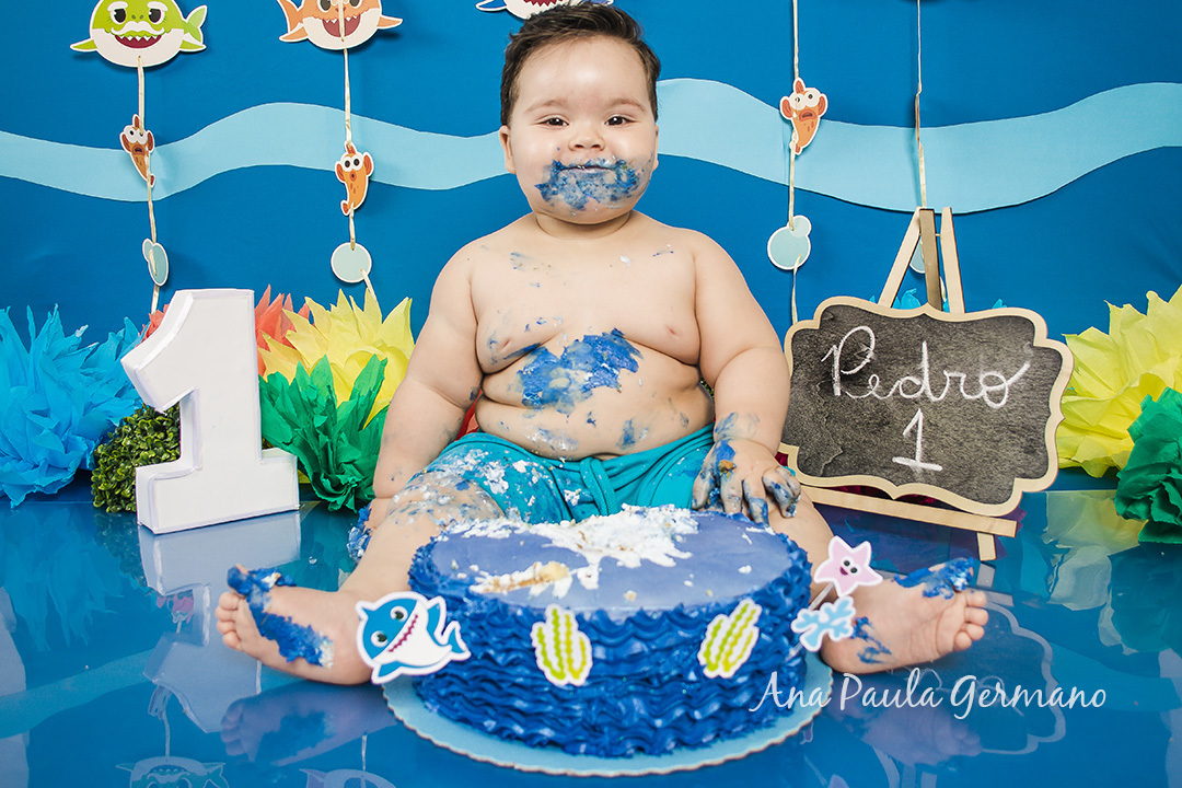 smash the cake Baby shark