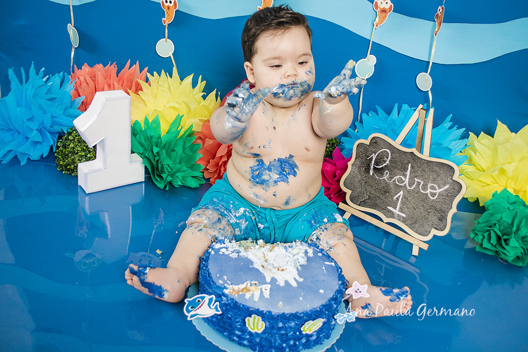 smash the cake Baby shark