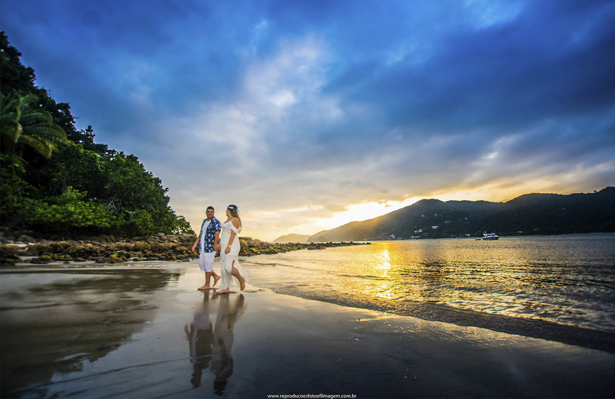 Ensaio pre casamento na praia