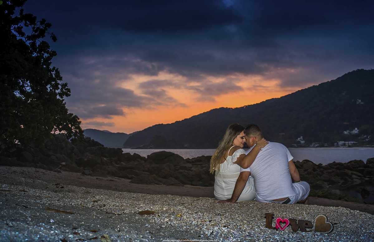 Pre wedding no por do sol