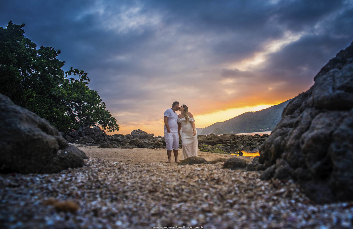 Pre wedding no por do sol