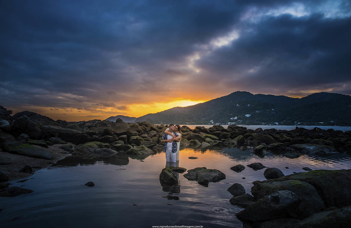 Pre wedding no por do sol