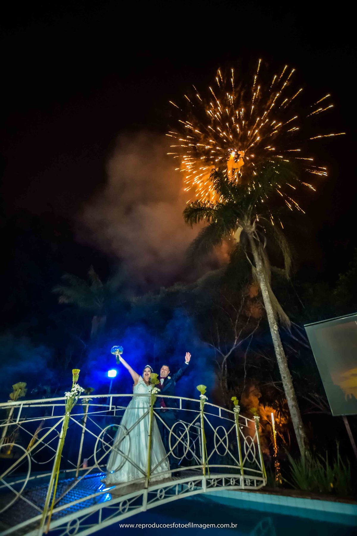 Fogos no casamento