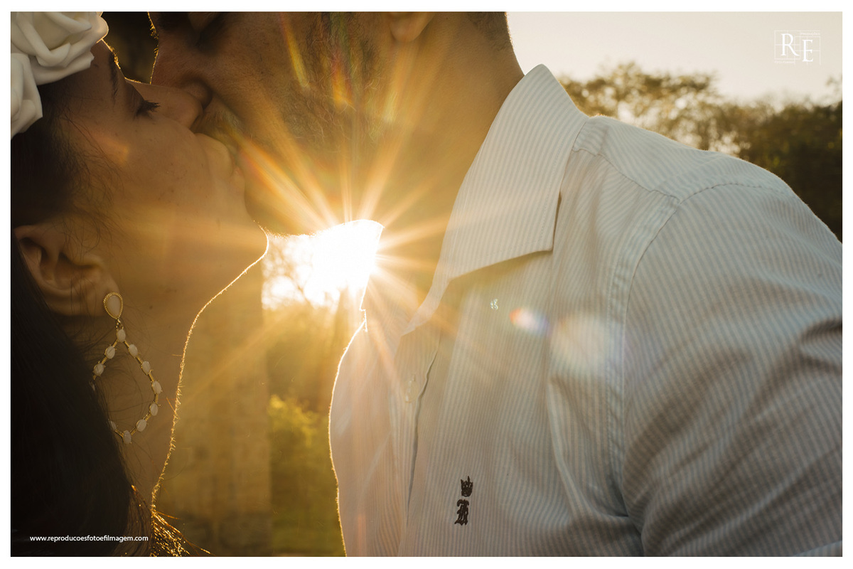 Pre wedding com por do Sol, 